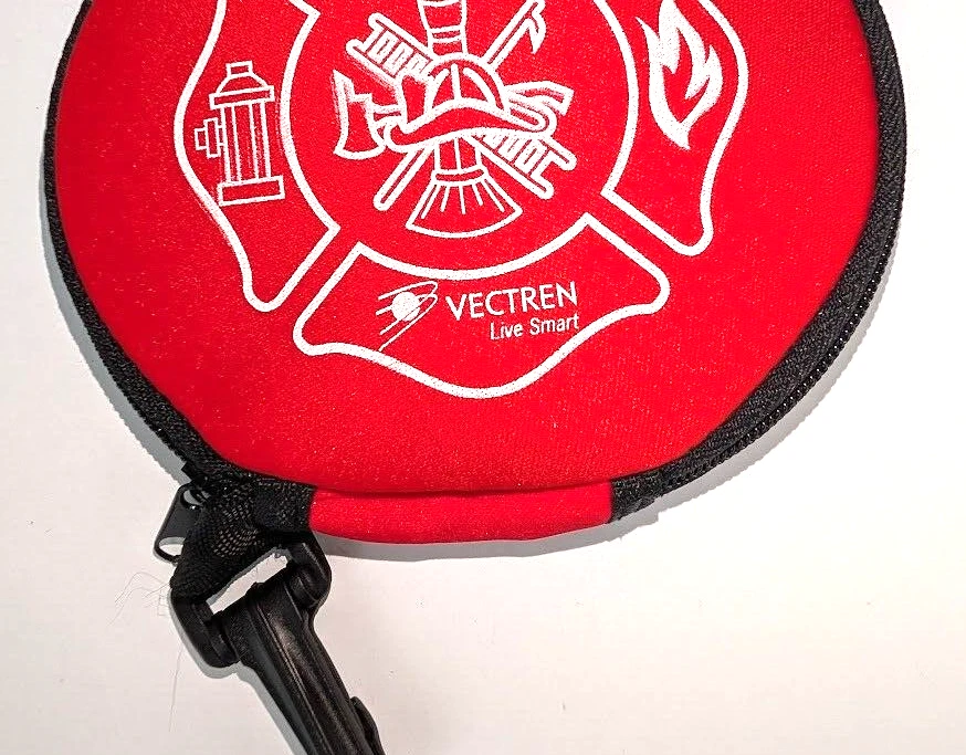 Red Nylon CD Case for 12 CD s FIRE Partners in Protection VECTREN Live Smart - Image 2 of 4