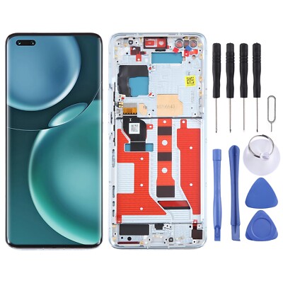 Original LCD Screen For Honor Magic4 Pro Digitizer Full Assembly w/ Frame (Blue)