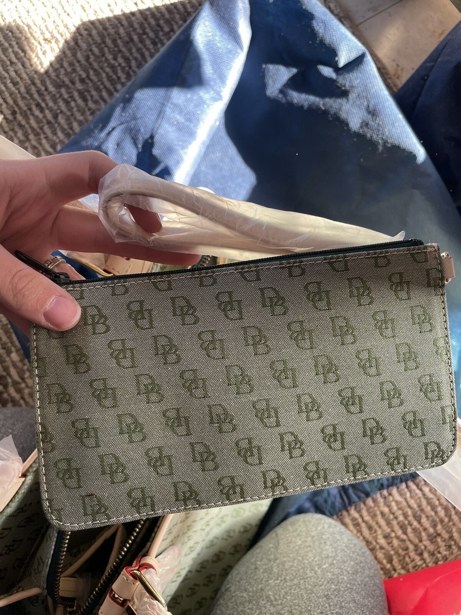 Dooney and Bourke Signature Monogram Jacquard Logo Bag Green Dooney and Bourke Signature Monogram Jacquard Logo Bag Green