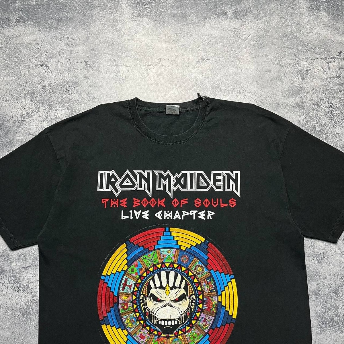 Iron Maiden Book Of Souls Live Chapter Official Band Logo T-Shirt - Men's Black Unisex Tee - View #4