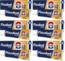 6 x Fixodent All Day Hold - 40g | Denture Premium Adhesive Cream Strong