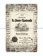 wall art Wine Label Chateau La Pointe Chantecaille Saint Emilion metal tin sign