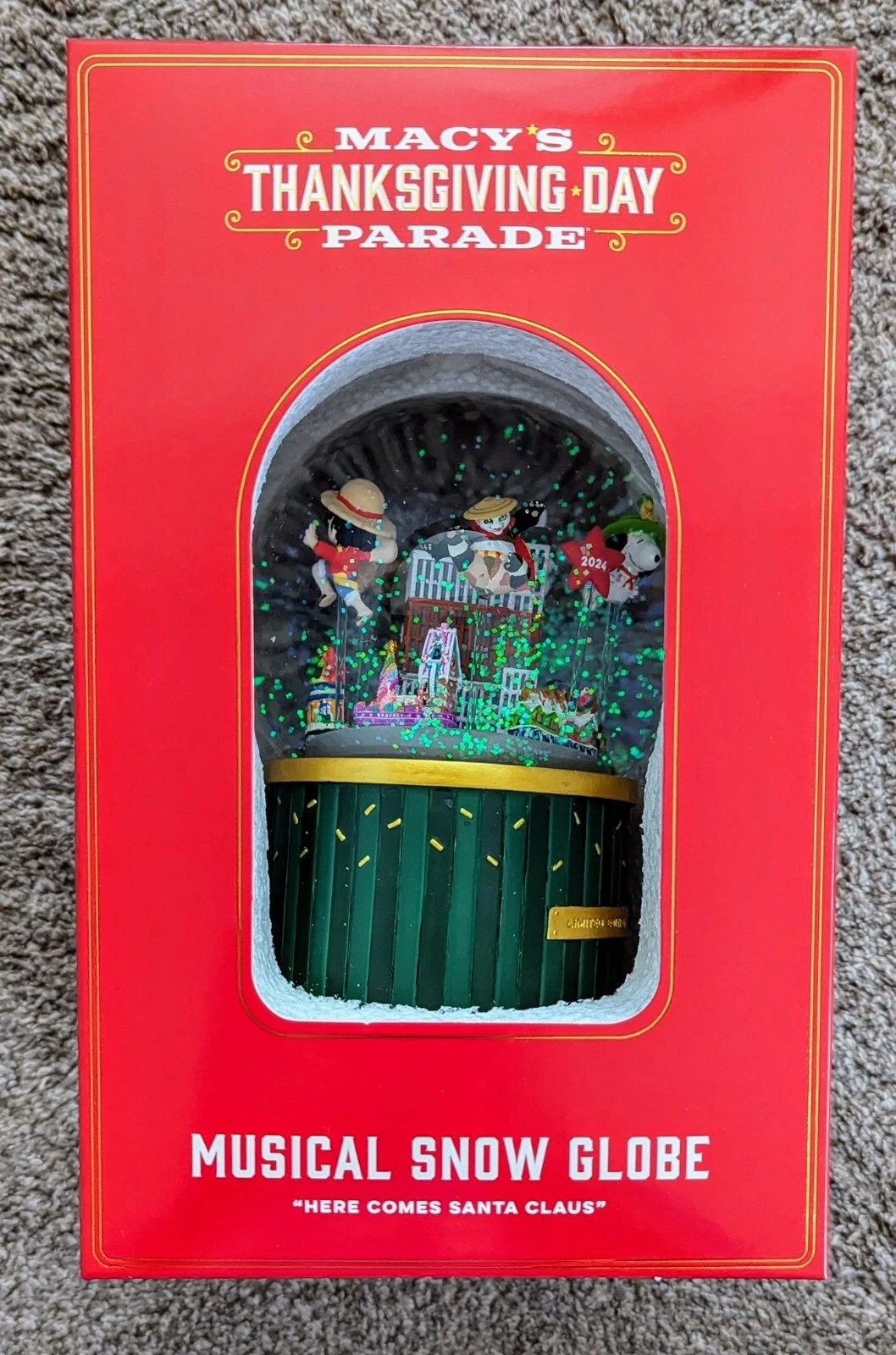 Macy's 2024 Thanksgiving Day Parade Holiday Lane Snow Globe Waterglobe IN HAND!
