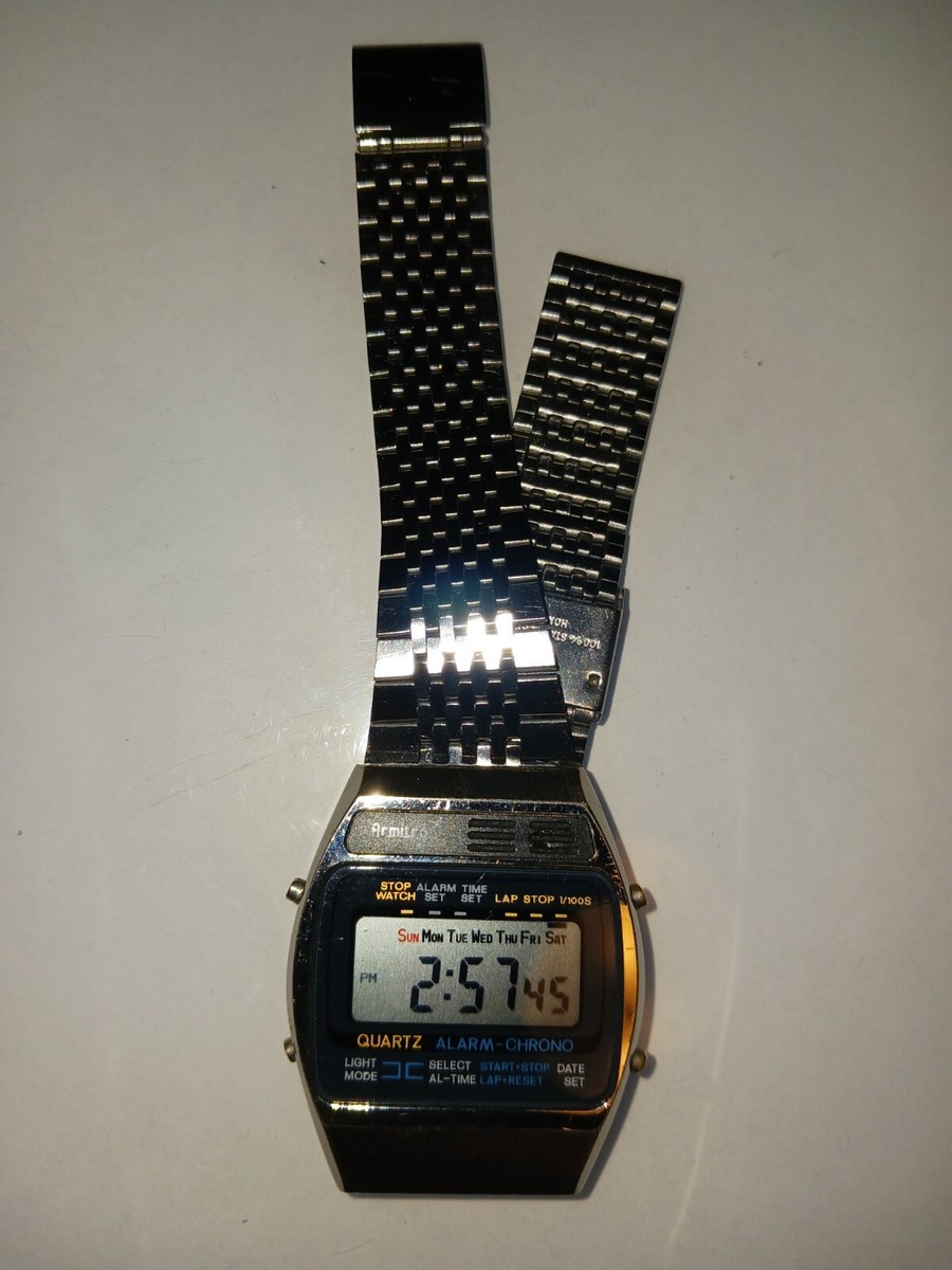 Early 1980's vintage LCD digital Armitron 40/6175 watch serviced