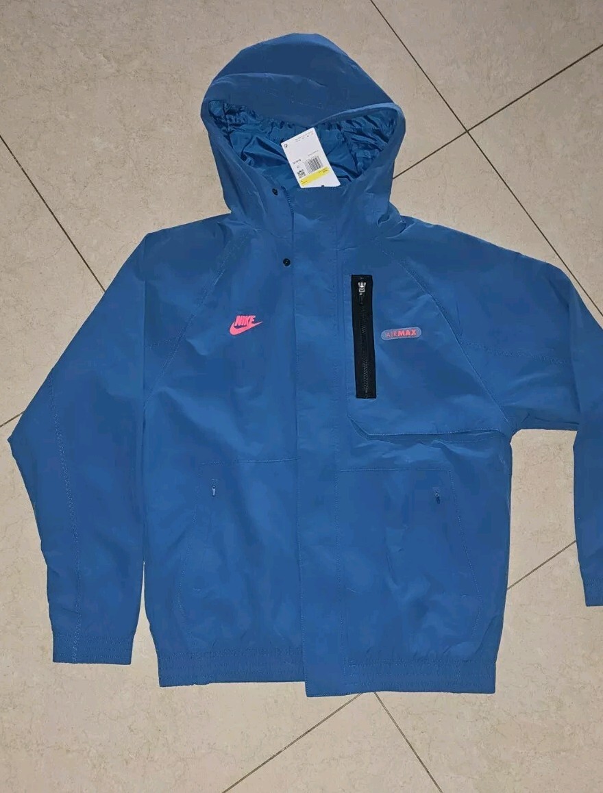 NIKE ナイロンアウタージャケット ブルー New Nike Sportswear Air Max Woven Full Zip Blue Jacket Unisex Size