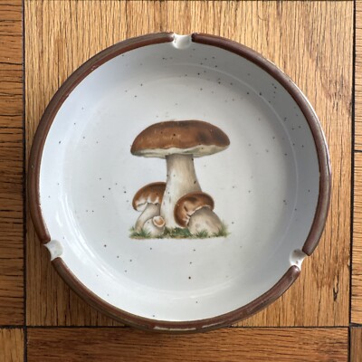 Vintage 1960s-70s Ceramic Ashtray Mushroom Design 7  