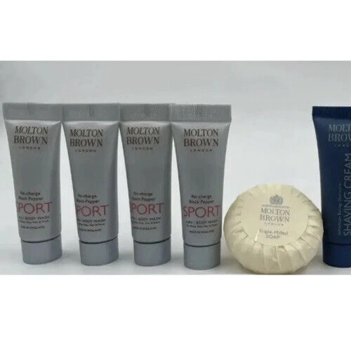 10x Pieces Molton Brown Gift Set For Men Black Pepper Body Wash, Soaps