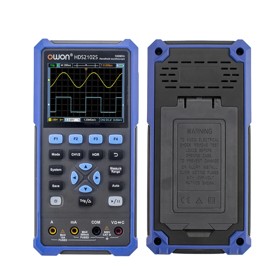 OWON HDS2102S Handheld Digital Oscilloscope 3.5 LCD 100MHz 500MS/ 1CH Generator - Image 3 of 4