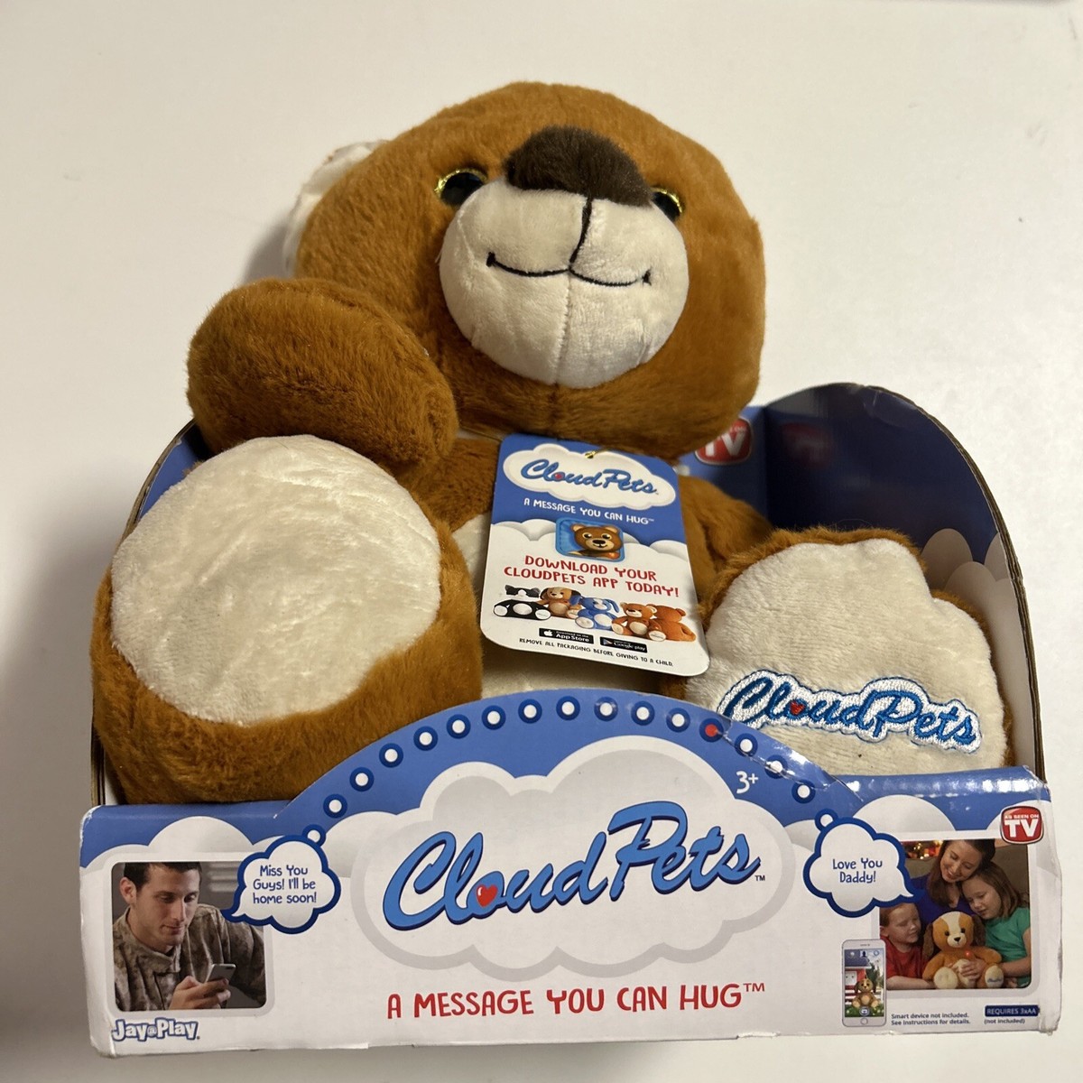 New In Box Bluetooth Cloud Pets A Message You Can Hug Brown Bear