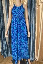 Vtg Fancy That Waikiki 60's Hawaiian Maxi Dress Vibrant Flower Power MuuMuu