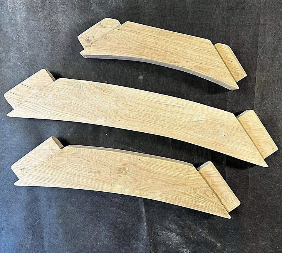 Bracelete de carvalho curvo padrão - Grande (1030mm) - Artesanal - Fabricado no Reino Unido - Imagem 2 de 4