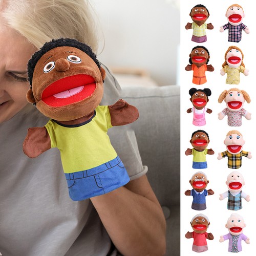 1x Family Finger Puppets Cotton Doll Animal Baby Educational Hand Toy 11''