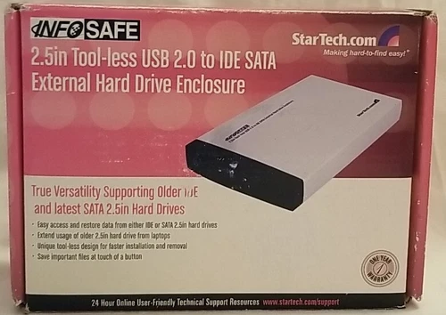 StarTech Info Safe External Hard Drive "Enclosure" 2.5" USB 2.0 IDE SATA