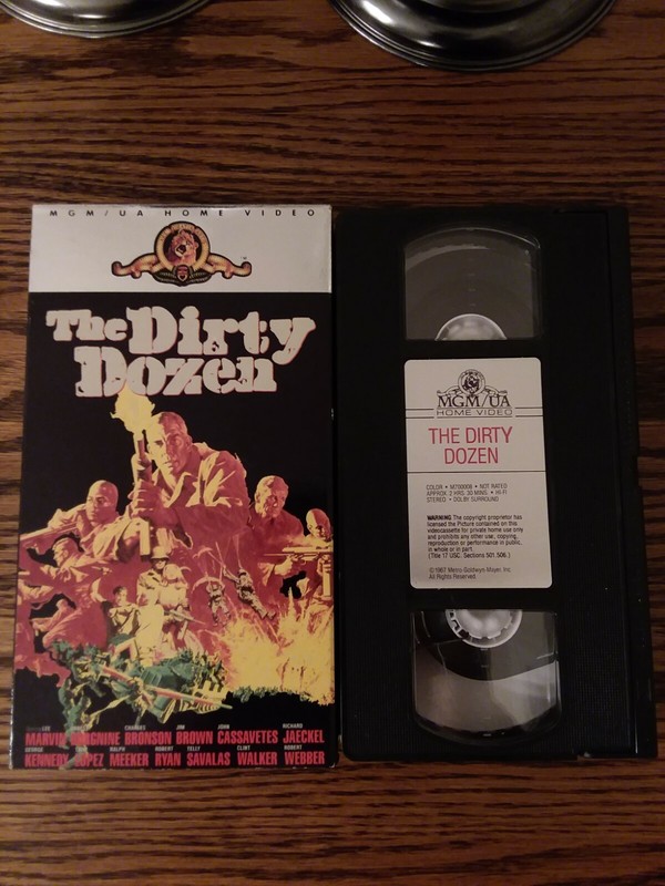 The Dirty Dozen Movie VHS 1967 Lee Marvin, Jim Brown, Donald Sutherland