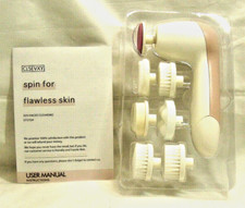 Clsevxy 7 in 1 Waterproof Electric Facial  Body Cleansing Brush- Blush