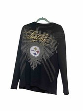 PITTSBURGH STEELERS NFL PRO LINE Black L/S       T-shirt  SIZE M