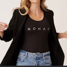 Women  s Monat black classic scoop neck body suit size xl