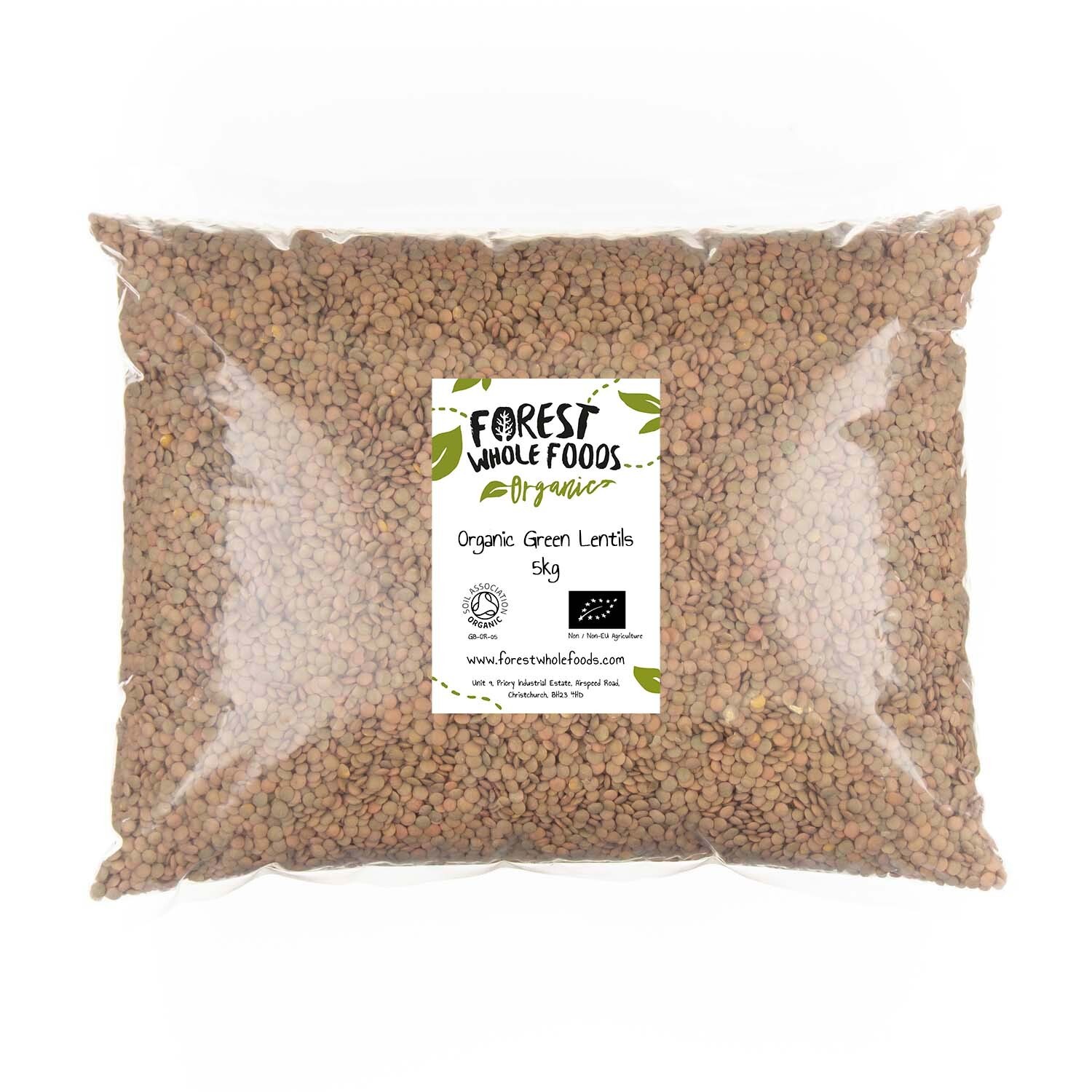 Organic Green Lentils 5kg - Forest Whole Foods