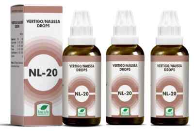 New Life NL 20 Vertigo & Nausea Drops 30ml Pack of 3 | Natural OTC | Free Ship