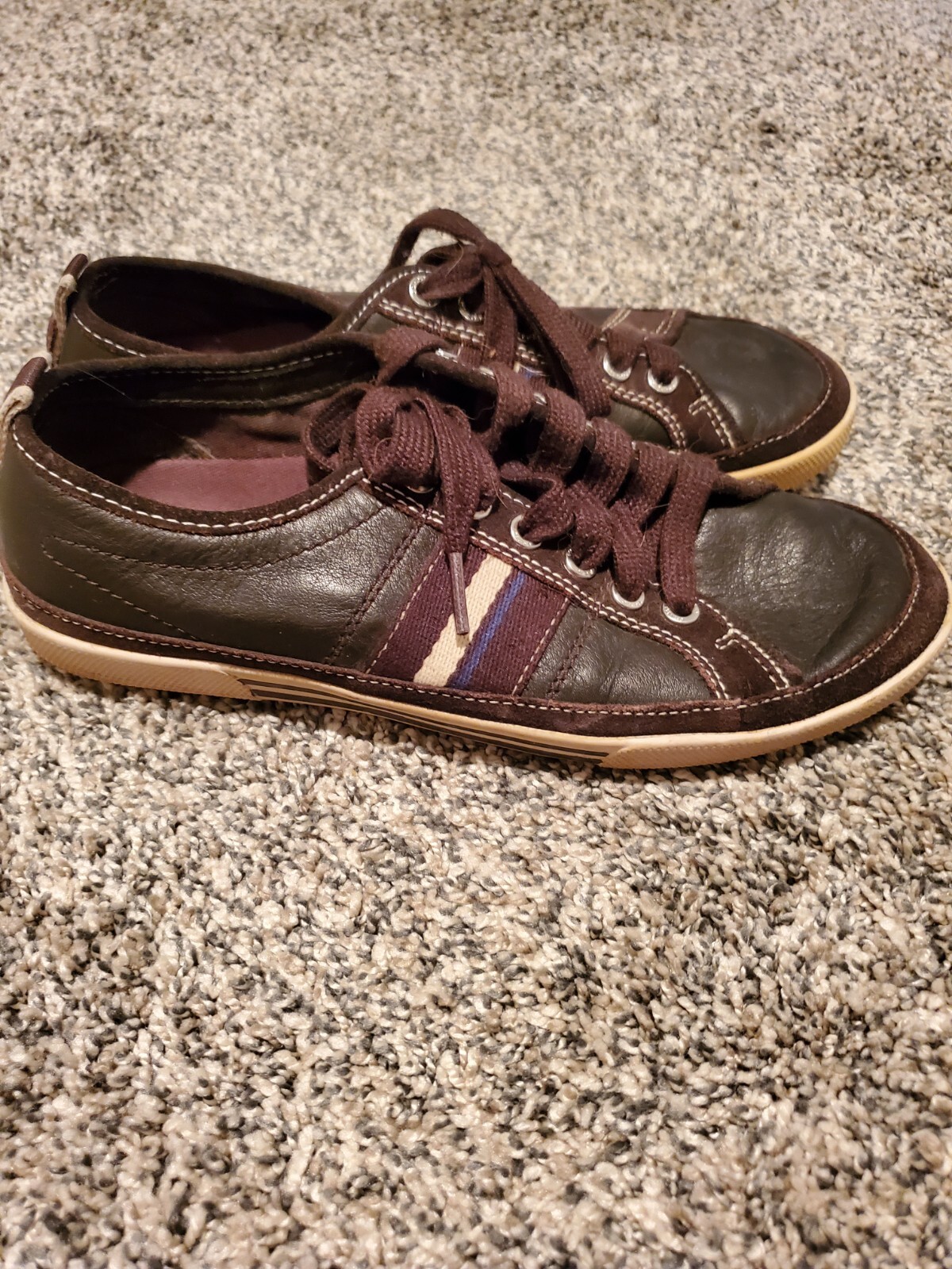 Coach Brad Brown Leather Tennis Shoes Sneakers 7 Gem