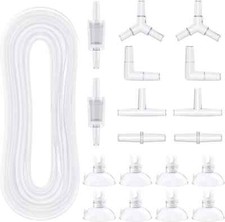 25 Feet Airline Tubing Standard Aquarium Air Pump Accessories Set with Suction