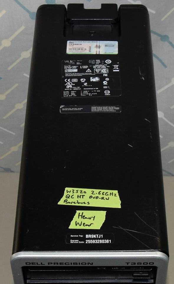 Barebones Dell Precision T3500 Workstation Desktop Xeon W3520 2.66Ghz Quad Core - Image 2 of 4