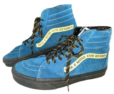 Vans X Parks Project Sk8-Hi Sneaker Mens 8.5 Women 10.0 Suede Upper Blue/Black 