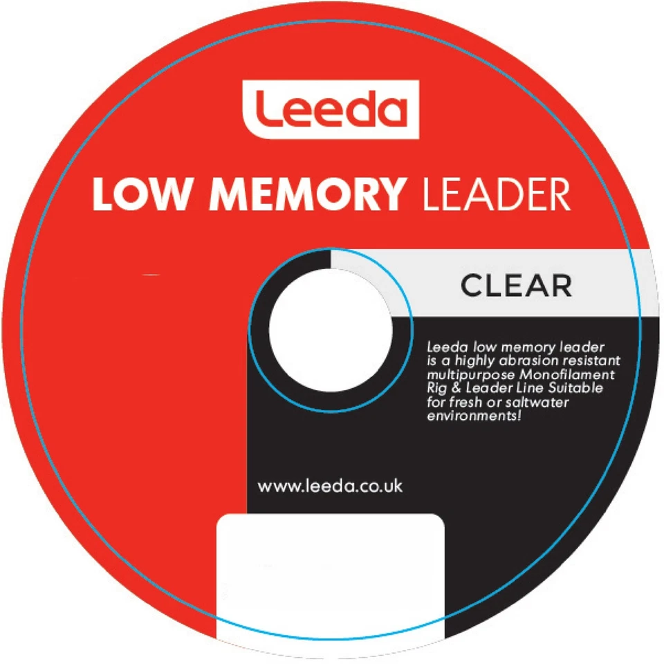 Leeda Profil Memory Free Monofilament Leader Fishing Line Mono Clear / Black - Image 2 of 3