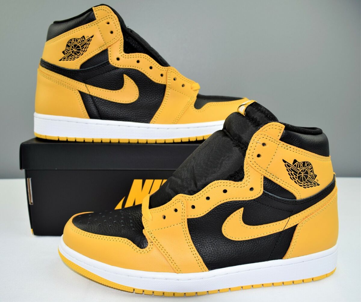 Nike Air Jordan 1 High Retro OG Pollen Yellow Black Men's Nike Air Jordan 1 High Retro OG Pollen Yellow Black Men's