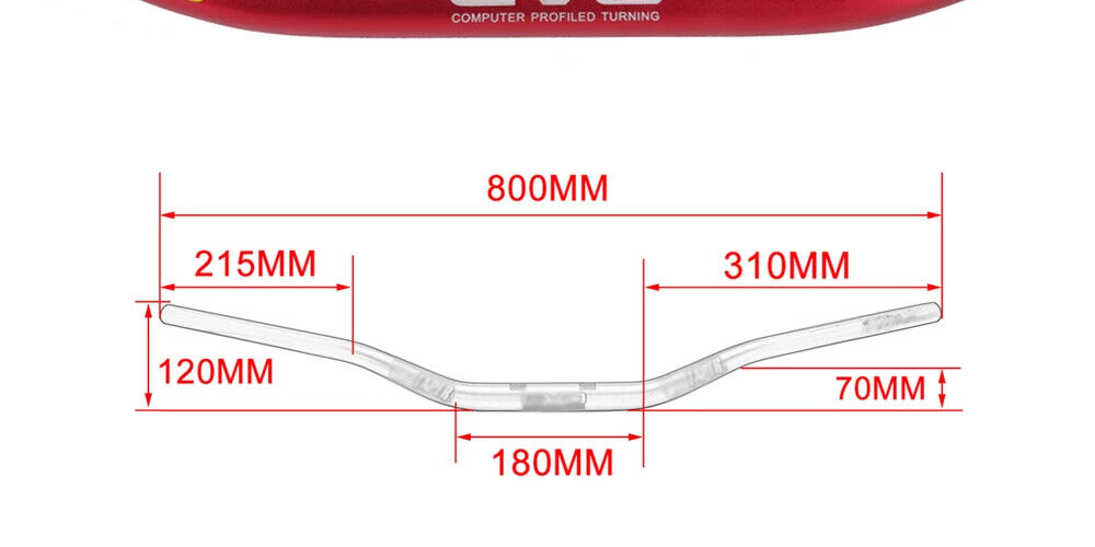 Pro Taper Metal Mulisha Handlebars Red Fat Bars 28mm Evolution MX