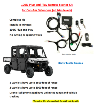 2022-2025 Can-AM Defender 2-WAY Remote Start Kit Plug-n-Play HD10