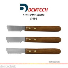 SET OF3 STRIPPING KNIFE CAT DOG PET GROOMING COMB HAIR CUT TRIM FINE MED COARSE