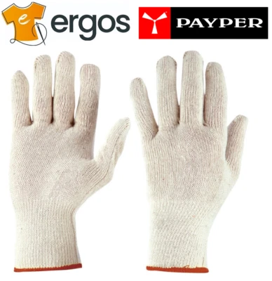 PAYPER 12 paia GUANTI HANDY CO Filo Continuo 10G 100% Cotone Morbido da Lavoro