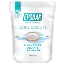 Epsom Salt 19 lb. Magnesium Sulfate USP. Resealable Epsom Salt Bag Unscented,...