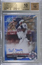 2017 Bowman Chrome Prospect Blue Mojo Refractor Wander Javier BGS 10 Auto 8b5