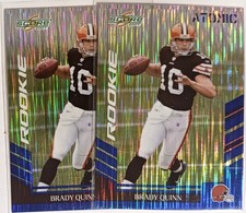 Brady Quinn -  2 Cards - Cleveland Browns - Rookie  - 2007  Score Atomic - #371