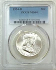 1954-D Franklin Half Dollar PCGS MS64 95% Full Bell Lines Frosty White PQ #V268A