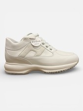 HOGAN donna Interactive pelle bianca H lurex n 37,5 SCONTO 40%