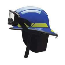 BULLARD LTXBLGIZ4 Fire Helmet,Blue,Modern 3PUN3