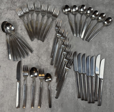 Vintage WMF Aspen Flatware Service for 8 Stainless 40 Pc Lot 18/8 Korea MCM