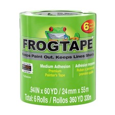 Frogtape Multi Surface Painter's Tape 6 Rolls Green 0.94 X 60 Yds Paintblock ...