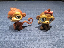2 Hasbro 2006,2007 Monkeys LPS Littlest Pet Shop  