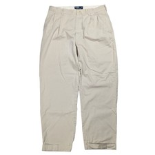 Vintage Polo Ralph Lauren Hammond Chino Pants Men 34x30 Double Pleat Cuffed Hems
