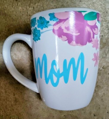 Royal Norfolk Mug for Mom 8 oz Coffee Tea Stoneware Ceramic Pastel Floral 4.25''