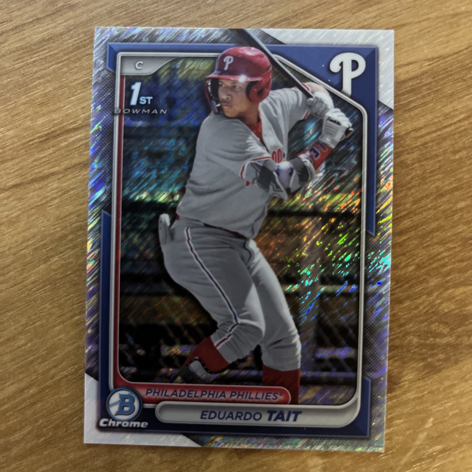 2024 1st Bowman Chrome - Eduardo Tait #BCP-164 Shimmer Refractor Phillies Twins