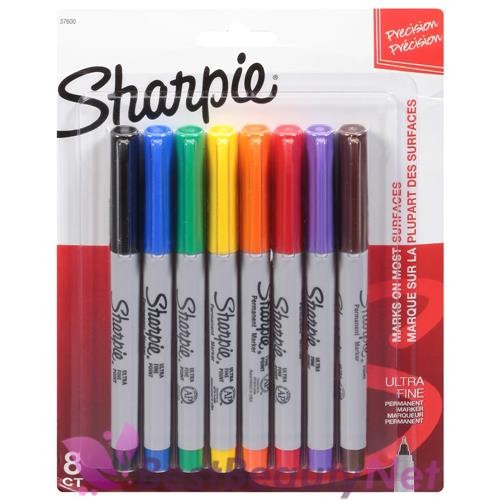 Sharpie Ultra Fine Point Permanent Markers Assorted Colors 8 Count