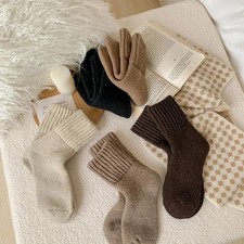 Women's Winter Socks 5 Pairs Thick Warm Plush Low Cut Thermal Socks
