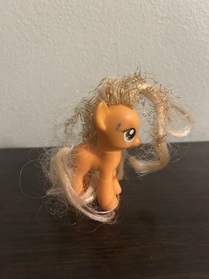 MY LITTLE PONY APPLEJACK 3'' TINSEL GLITTER HAIR- MLP G4 2010
