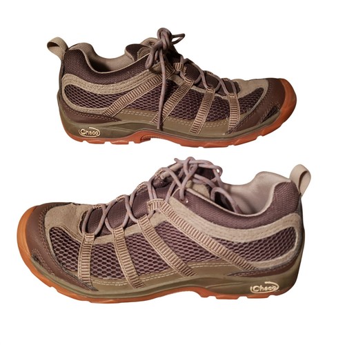 Chaco Redrock Hiking Shoes Mens 7 Brown Tan Mesh Low Top Trail Sneakers J101411