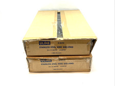 Uline H-8392 Stainless Steel Wire Shelves 24" x 12" NO LEGS LOT OF 4